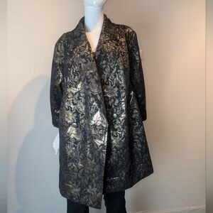 Lane Bryant Brocade Blazer Black and Gold Size 18/20